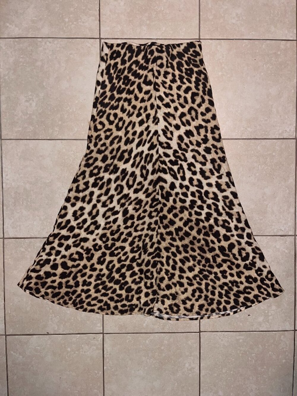 H&M Leopard Print Maxi Skirt- Size Small